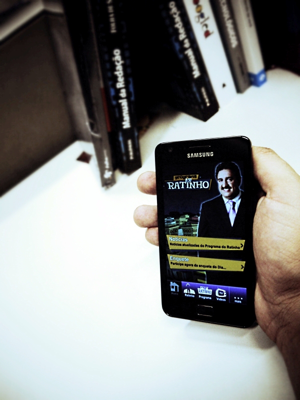 Aplicativo do "Programa do Ratinho" para Android (Emerson Kimura/Folhapress)