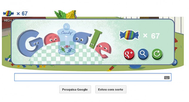 Doodle festeja 15 anos do Google com game e muitos doces